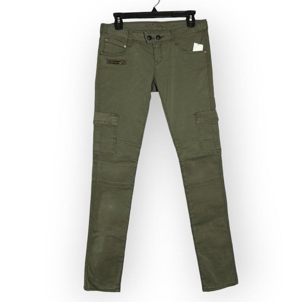 NWT MAVI Low Rise Skinny Cargo Jeans SIZE 27 x 33 Military Green Pants NEW